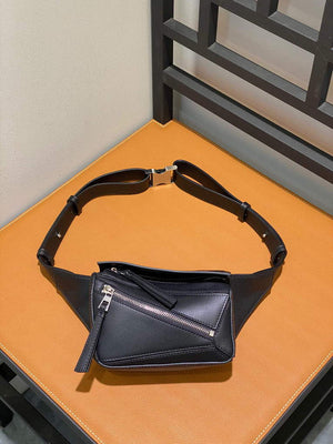Loewe B510U89X02 Mini Puzzle Bumbag in Classic Calfskin Black - Default Title - View 1