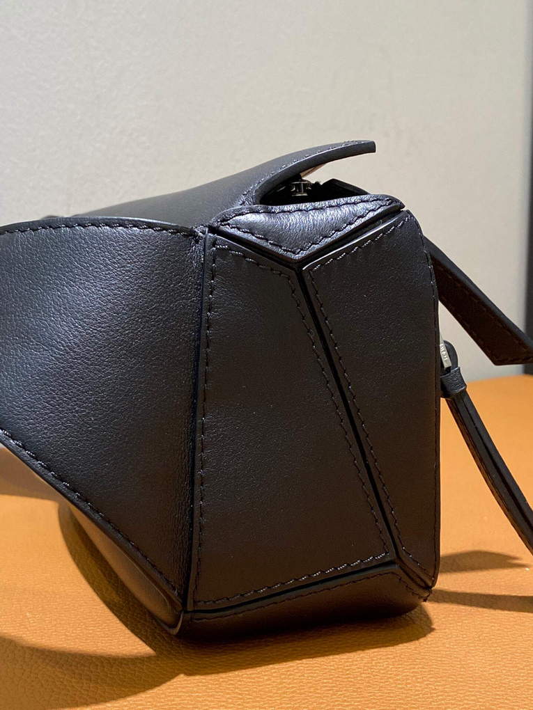 Loewe B510U89X02 Mini Puzzle Bumbag in Classic Calfskin Black