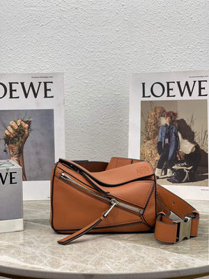 Loewe B510U89X02 Mini Puzzle Bumbag in Classic Calfskin Tan - Default Title - View 1
