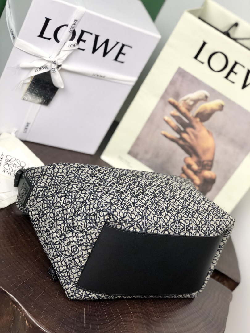 Loewe B906Q63X04 Large Cubi Anagram  jacquard fabric handbag
