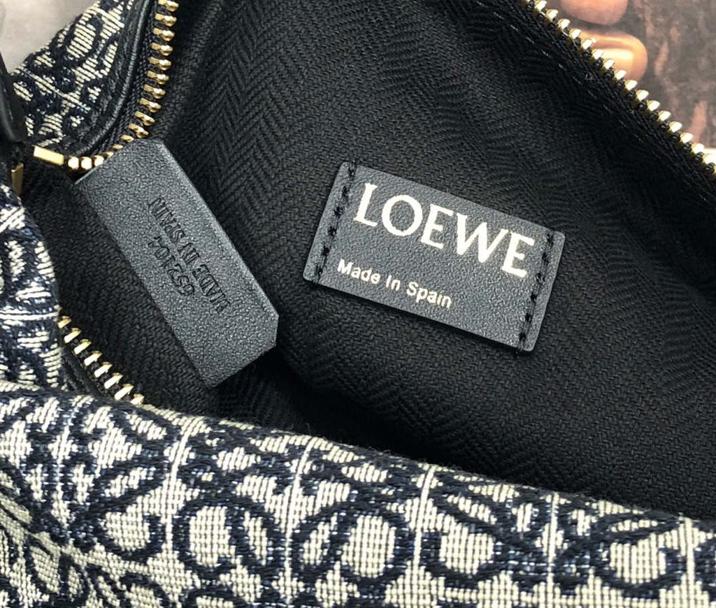 Loewe B906Q63X04 Large Cubi Anagram  jacquard fabric handbag