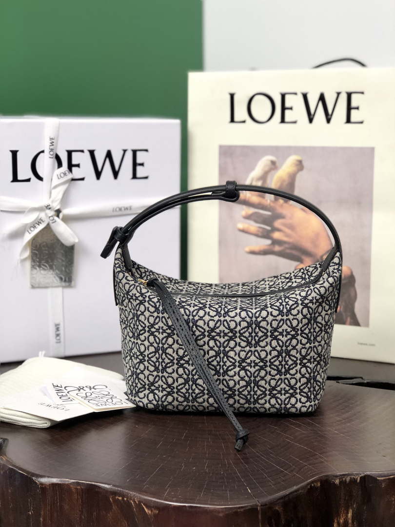 Loewe B906Q63X04 Small Cubi Crossbody bag Black and white - Default Title - View 1
