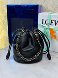 Loewe Flamenco Purse Bucket Bag L9002 in mellow nappa lambskin A411FPBX02 Black