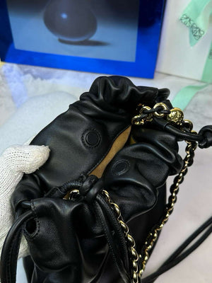 Loewe Flamenco Purse Bucket Bag L9002 in mellow nappa lambskin A411FPBX02 Black - Default Title - View 5