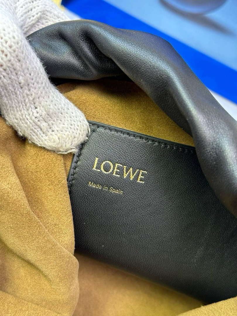 Loewe Flamenco Purse Bucket Bag L9002 in mellow nappa lambskin A411FPBX02 Black