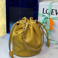 Loewe Flamenco Purse Bucket Bag L9004 in mellow nappa lambskin A411FPBX02 Desert Yellow - Default Title - View 1