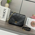 Loewe Large Puffer Goya Bag in Pleated Shiny Nappa 062466 Black