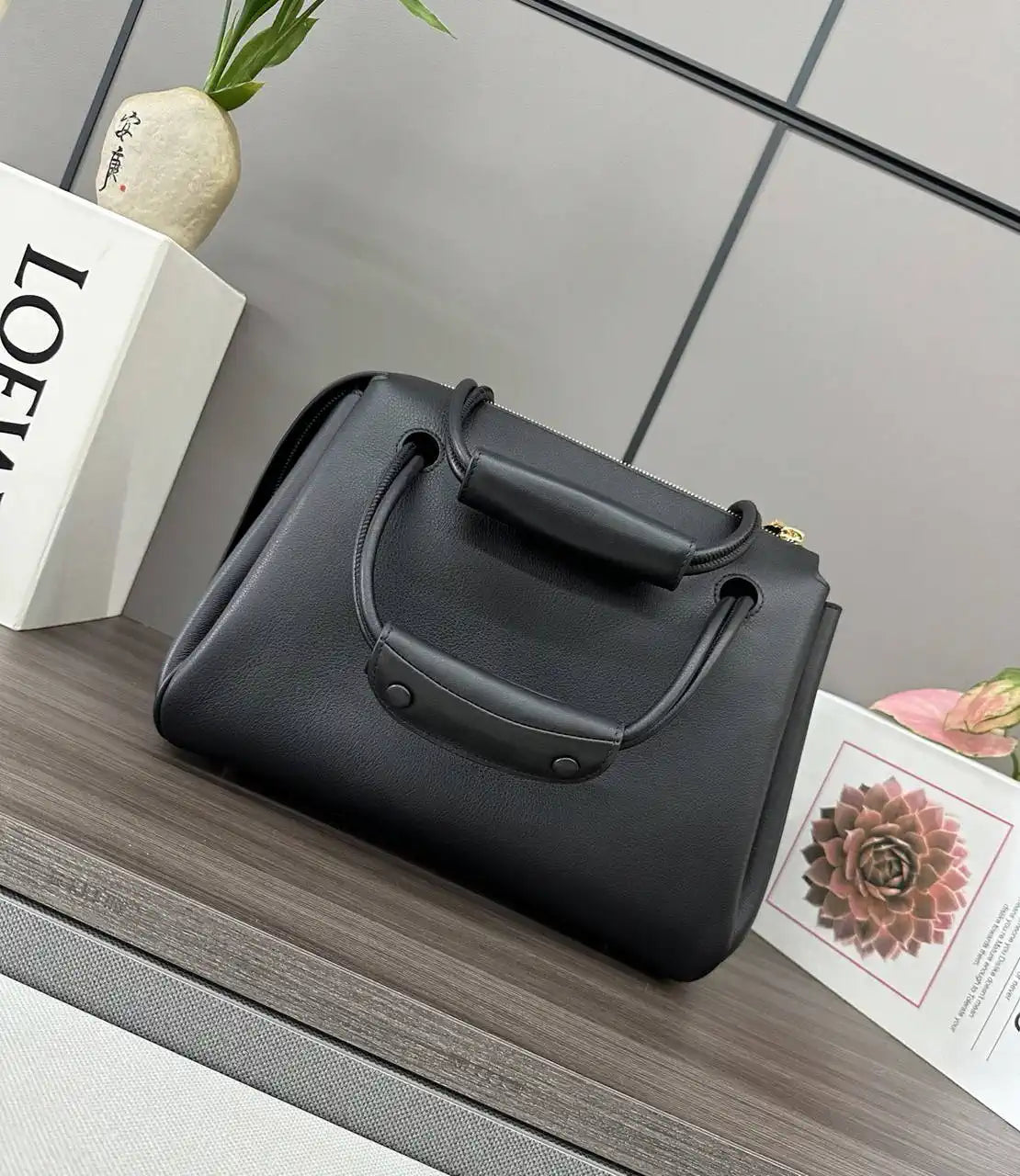 Loewe Medium Madrid bag in supple calfskin AANBAB1X01 Black
