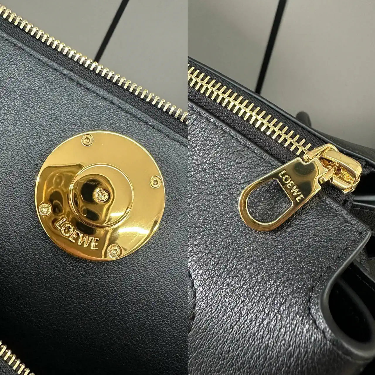 Loewe Medium Madrid bag in supple calfskin AANBAB1X01 Black