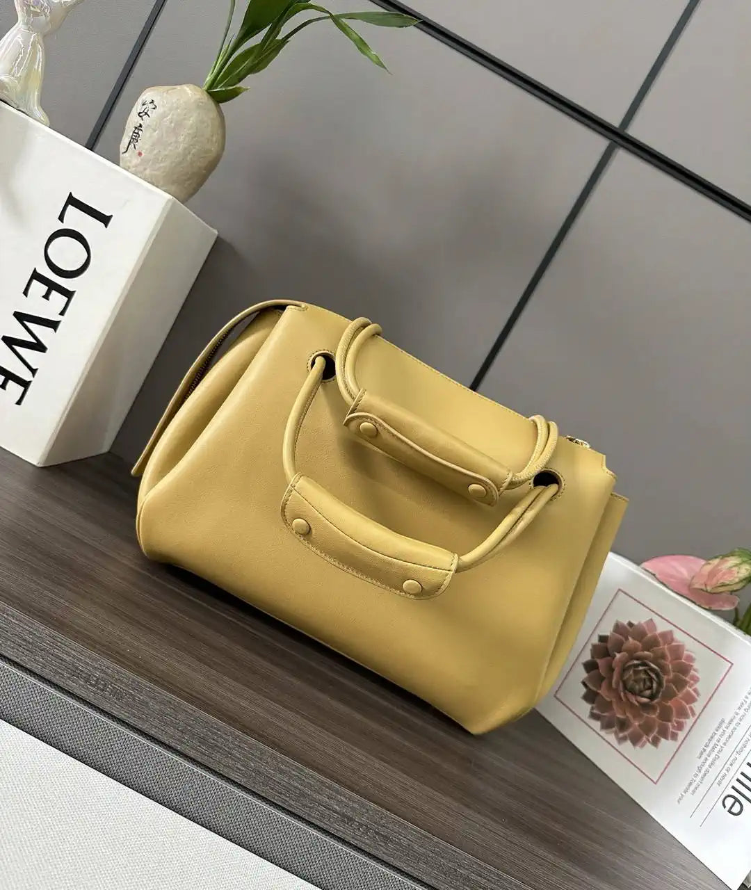 Loewe Medium Madrid bag in supple calfskin AANBAB1X01 Yellow