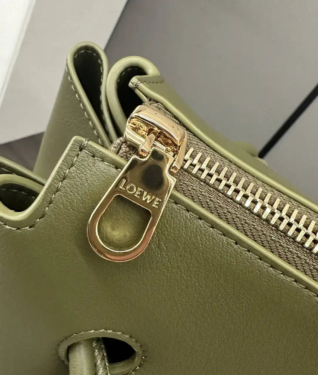 Loewe Medium Madrid bag in supple calfskin AANBAB1X01 Green
