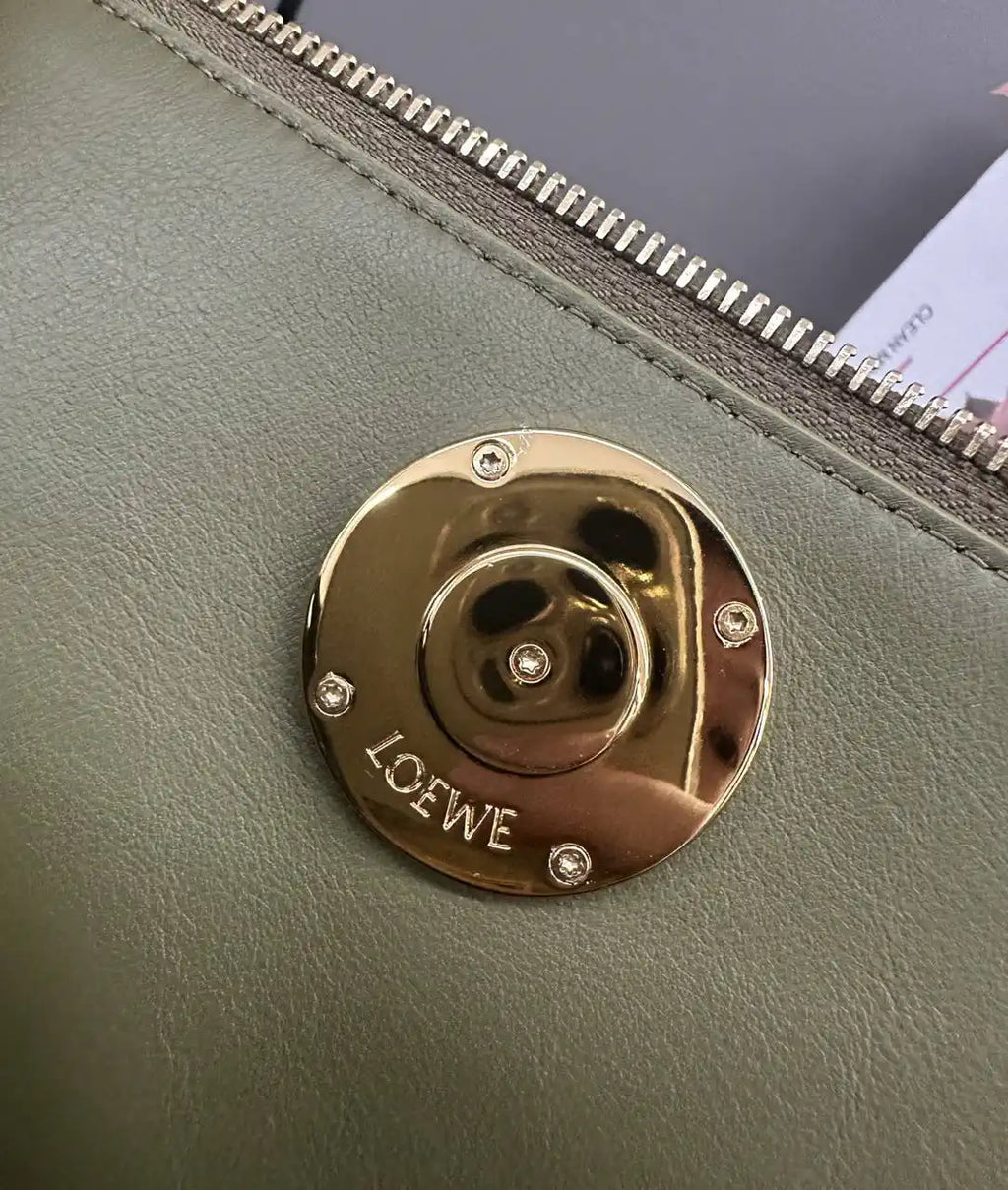 Loewe Medium Madrid bag in supple calfskin AANBAB1X01 Green