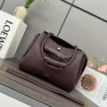 Loewe Medium Madrid bag in supple calfskin AANBAB1X01 Wine Red