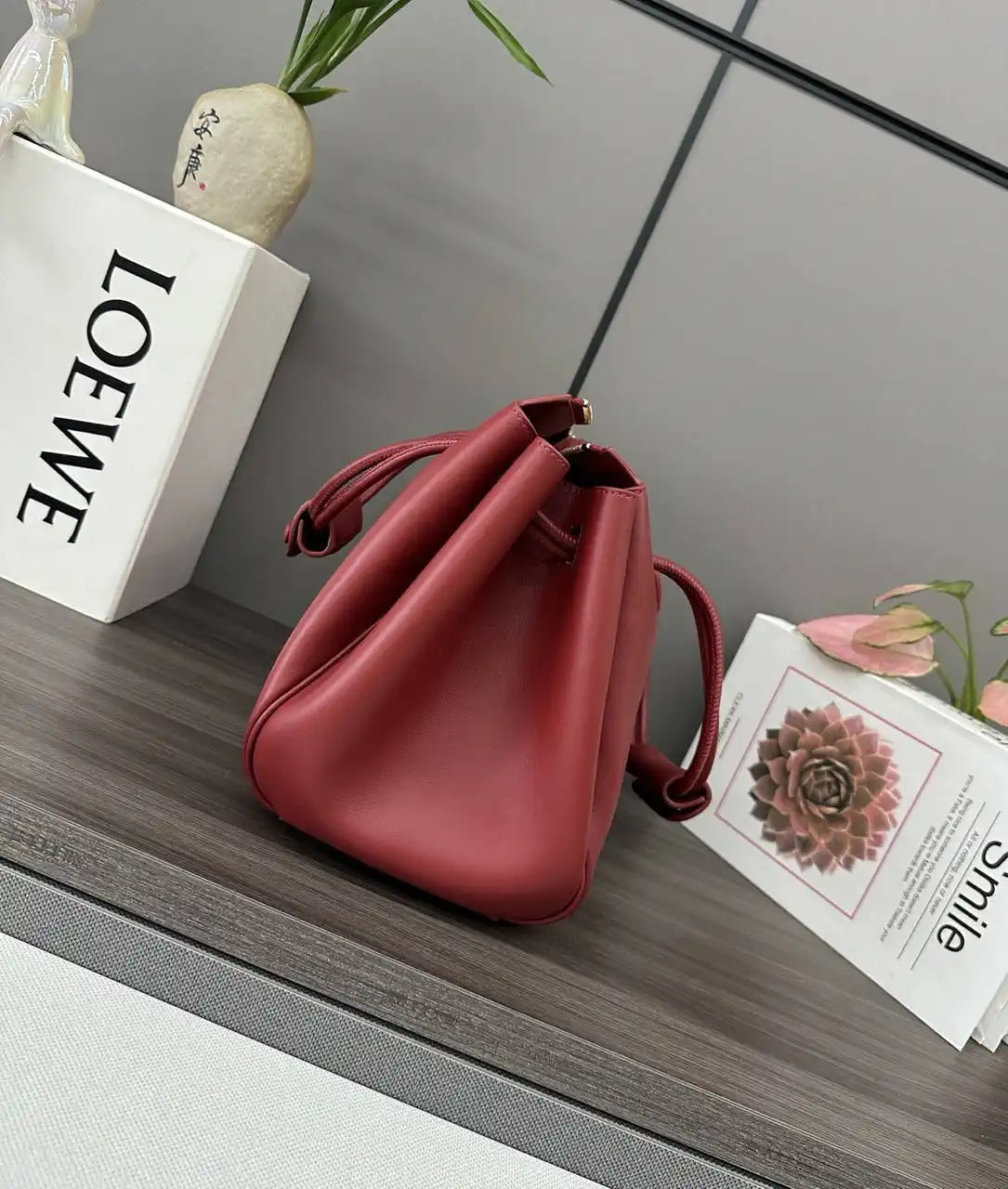 Loewe Medium Madrid bag in supple calfskin AANBAB1X01 Red