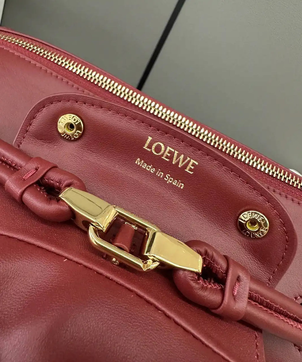 Loewe Medium Madrid bag in supple calfskin AANBAB1X01 Red