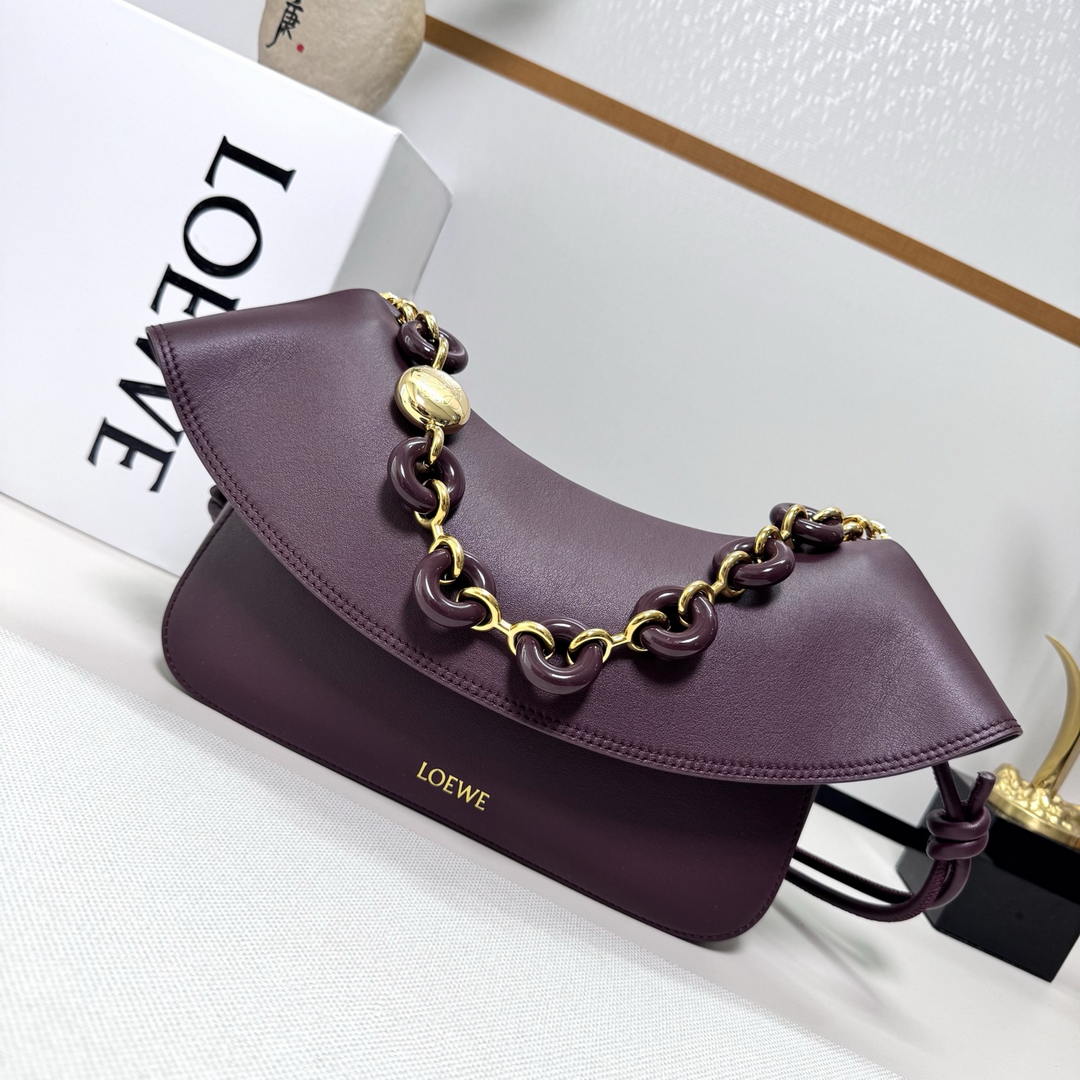 Loewe Medium Ola bag in smooth calfskin AP22P22X07  Lo90006