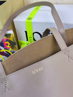 Loewe Medium Puzzle Fold tote in shiny calfskin A657G50X01 Nude Pink - Default Title - View 7