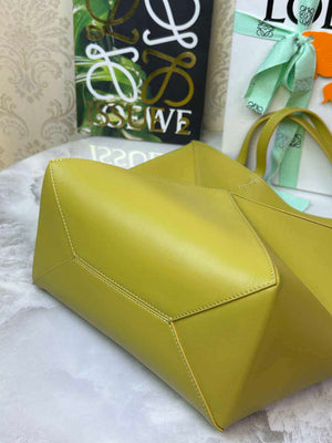 Loewe Medium Puzzle Fold tote in shiny calfskin A657G50X01 Yellow - Default Title - View 7