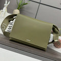 Loewe Men Flamenco satchel in shiny supple calfskin B411FSAX04 Green