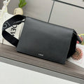 Loewe Men Flamenco satchel in shiny supple calfskin B411FSAX04 Black