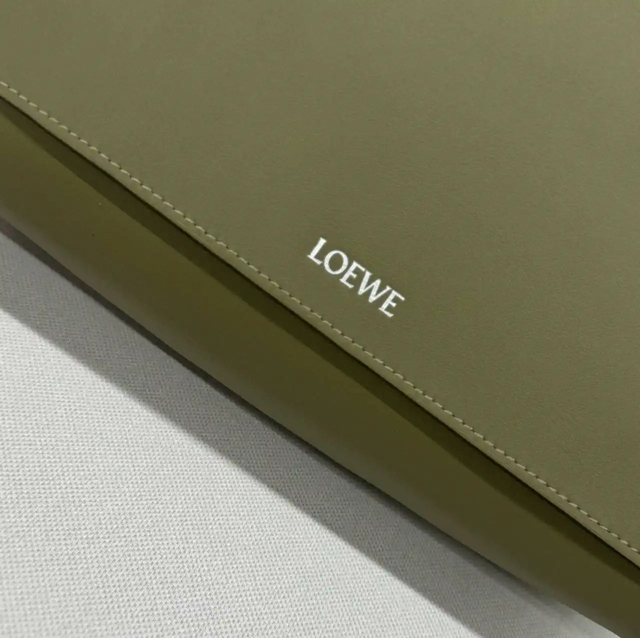 Loewe Men Flamenco satchel in shiny supple calfskin B411FSAX04 Green