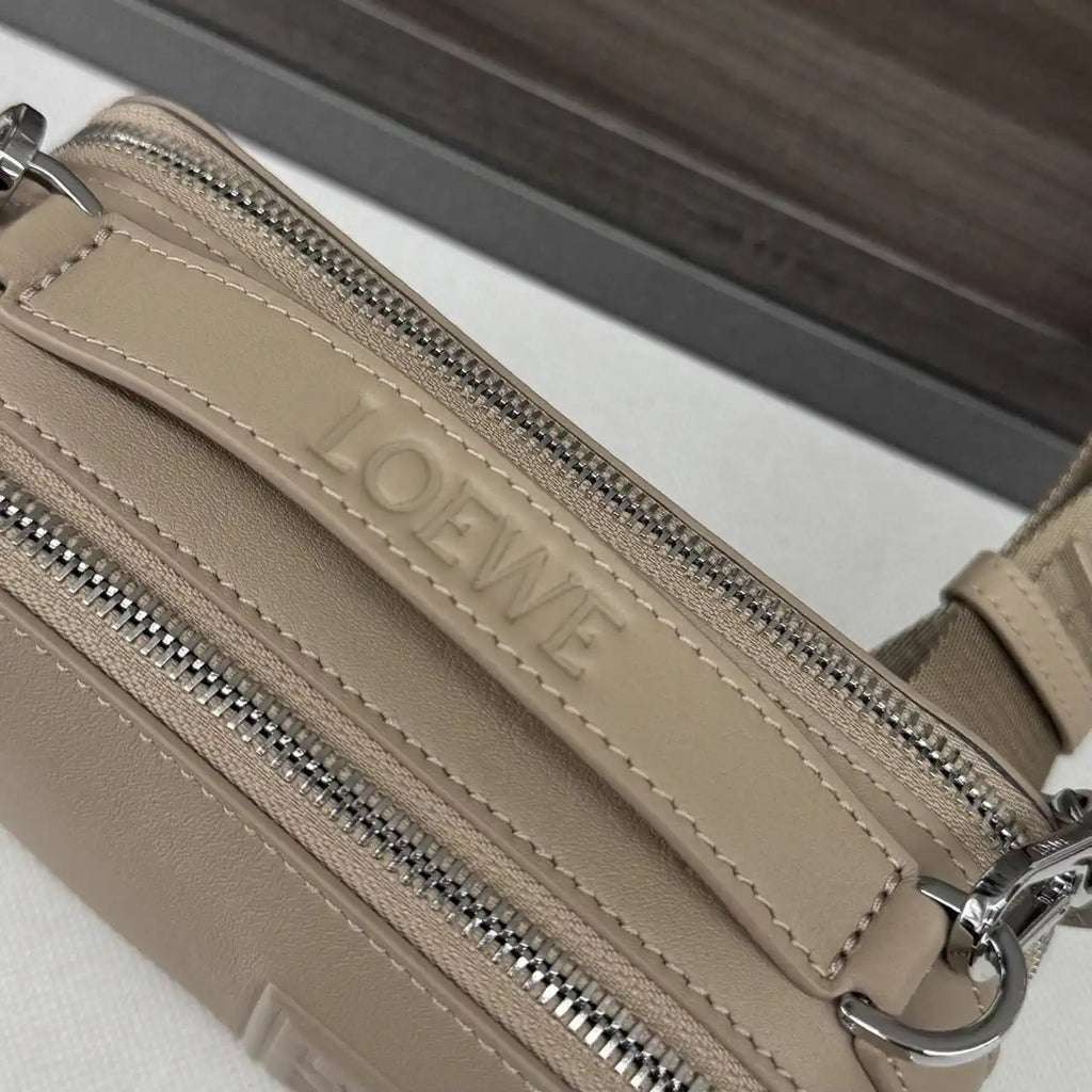 Loewe Mini crossbody camera bag in satin calfskin C565R41X05 Apricot