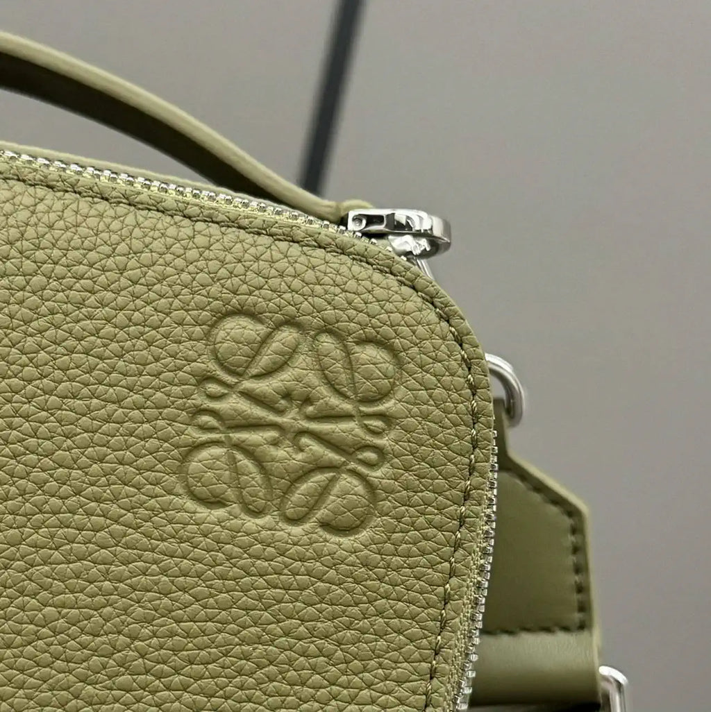 Loewe Mini crossbody camera bag in satin calfskin C565R41X05 Green