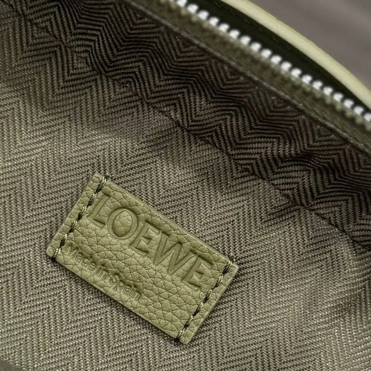 Loewe Mini crossbody camera bag in satin calfskin C565R41X05 Green