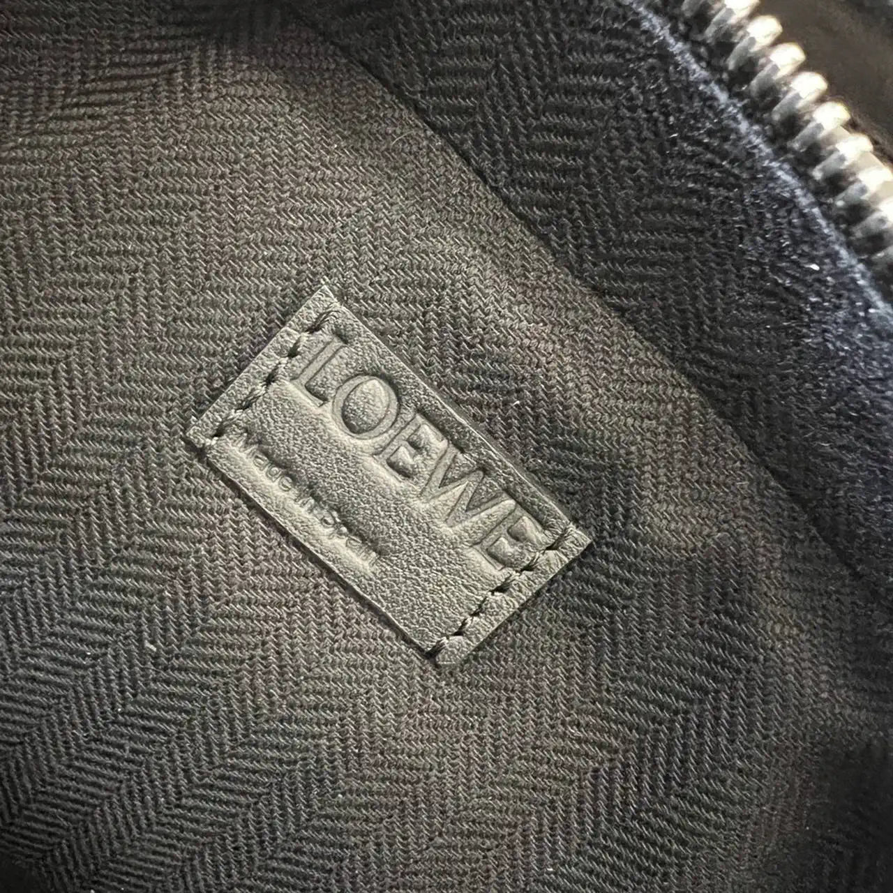 Loewe Mini crossbody camera bag in satin calfskin C565R41X05 Black