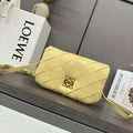 Loewe Puffer Goya Bag in Pleated Shiny Nappa  A896P41X148752 Yellow