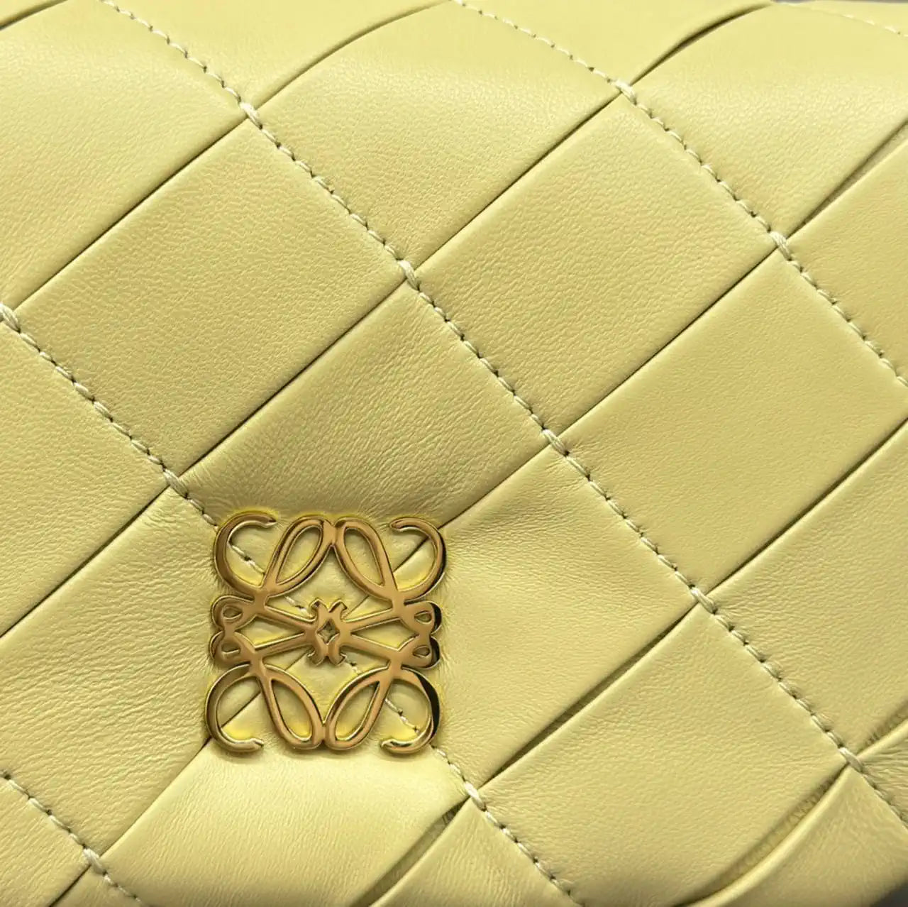 Loewe Puffer Goya Bag in Pleated Shiny Nappa  A896P41X148752 Yellow