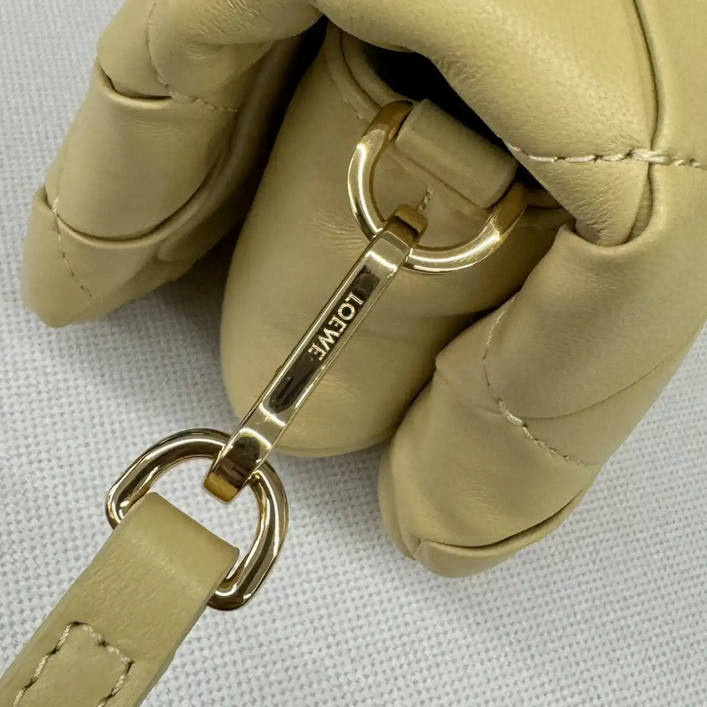 Loewe Puffer Goya Bag in Pleated Shiny Nappa  A896P41X148752 Yellow