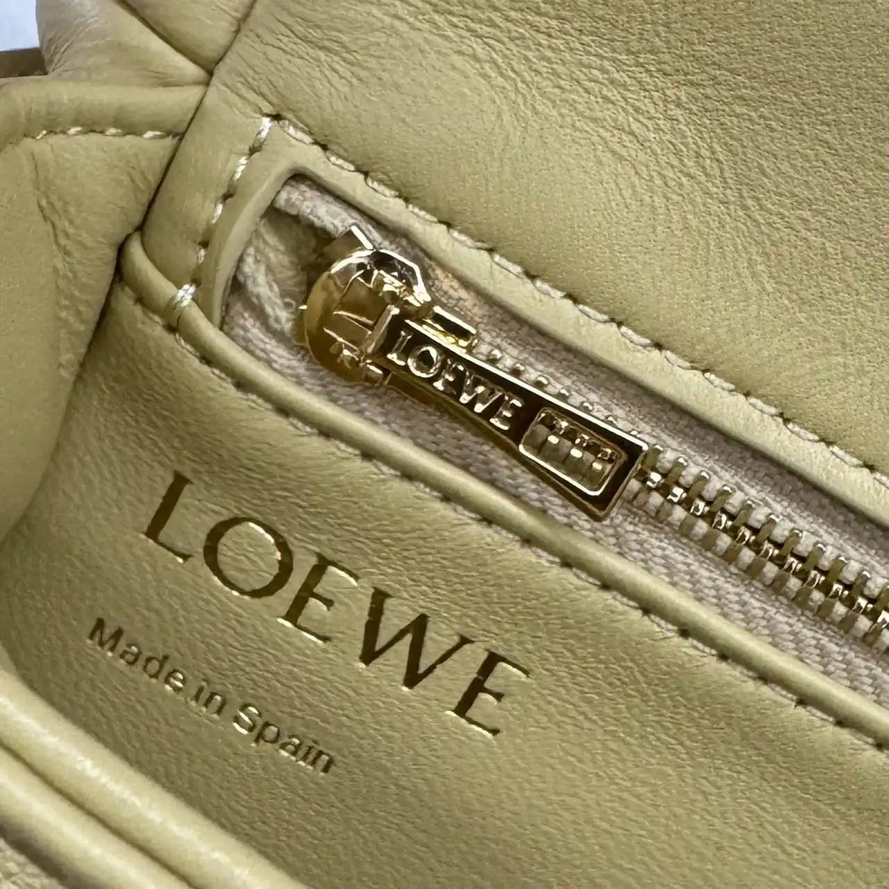 Loewe Puffer Goya Bag in Pleated Shiny Nappa  A896P41X148752 Yellow