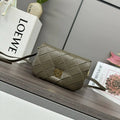 Loewe Puffer Goya Bag in Pleated Shiny Nappa  A896P41X148752 Dark Green