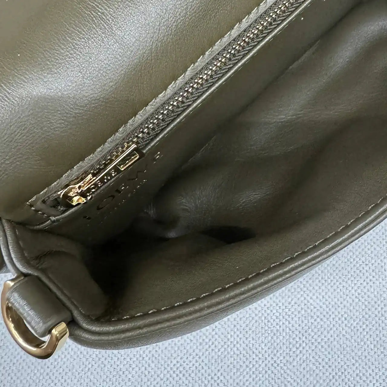 Loewe Puffer Goya Bag in Pleated Shiny Nappa  A896P41X148752 Dark Green