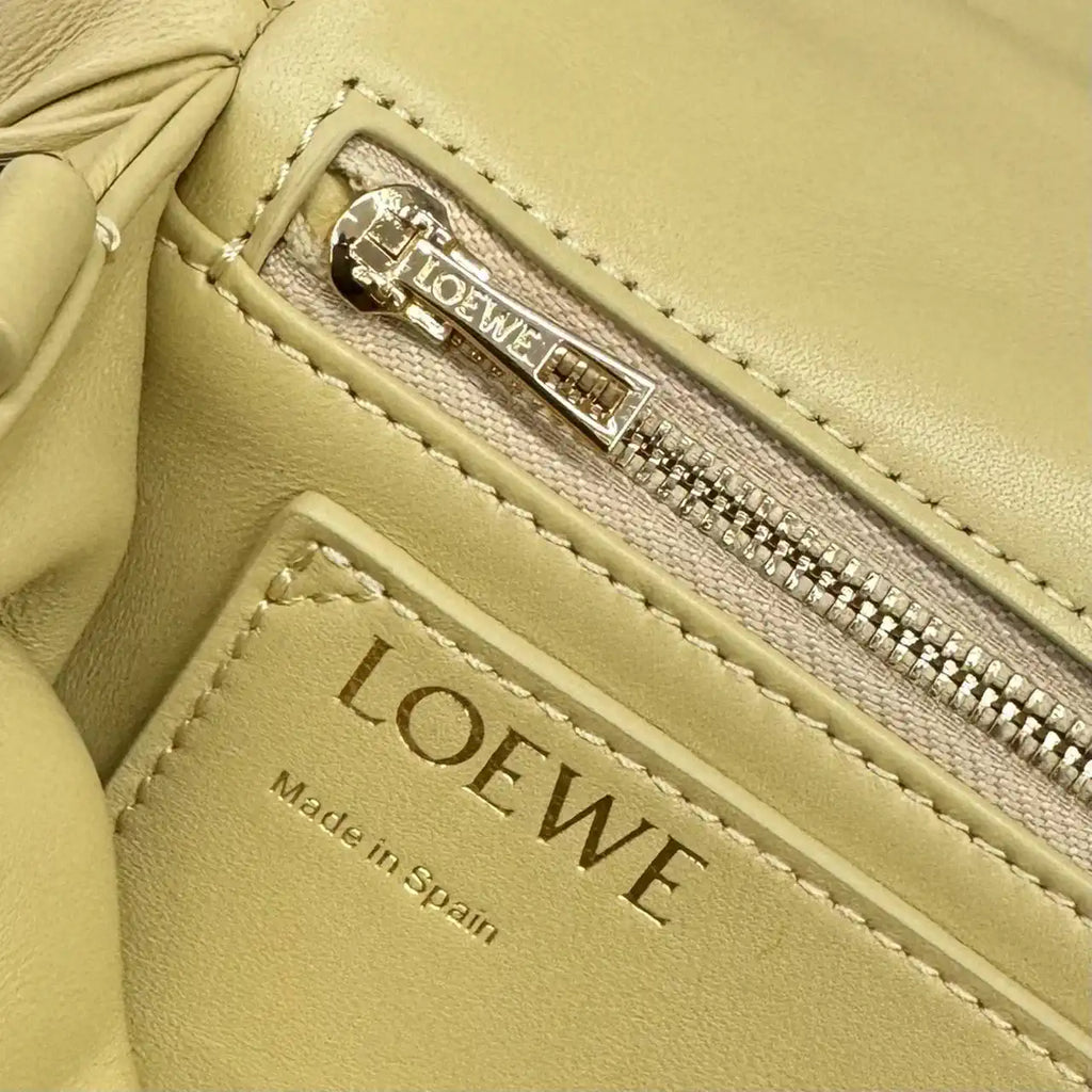 Loewe Large Puffer Goya Bag in Pleated Shiny Nappa 062466 Yellow