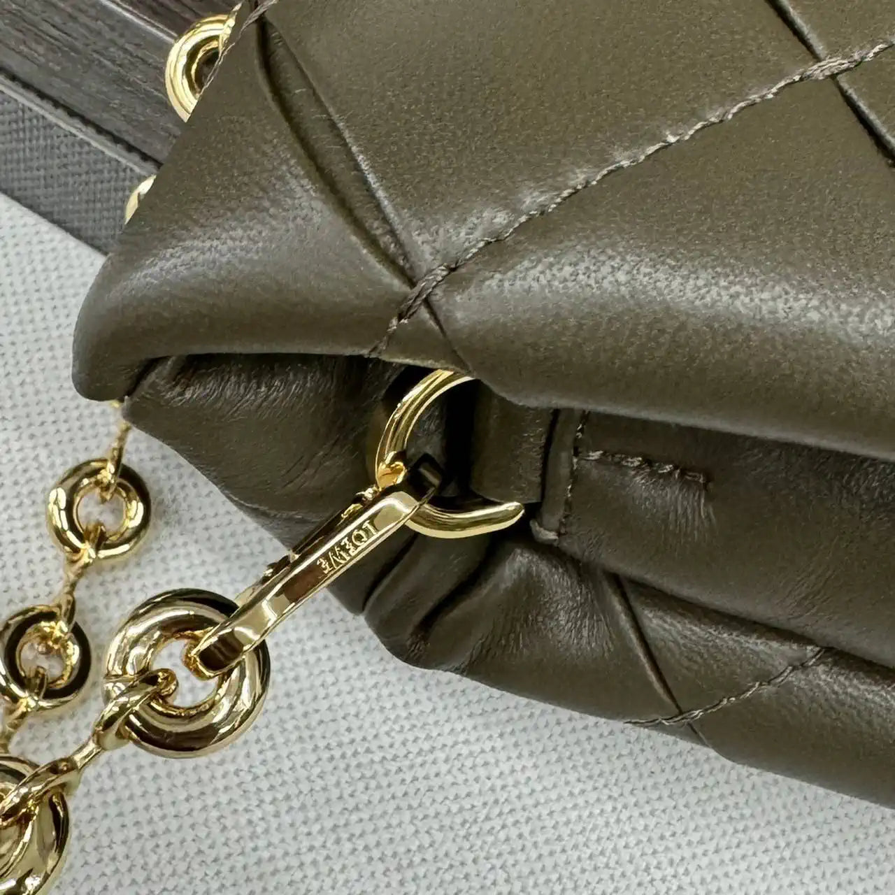 Loewe Large Puffer Goya Bag in Pleated Shiny Nappa 062466 Dark Green