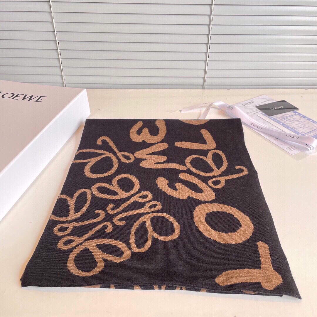 Loewe Scarves Cashmere Knitted Long Scarf L45032