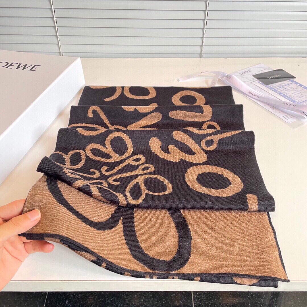 Loewe Scarves Cashmere Knitted Long Scarf L45032