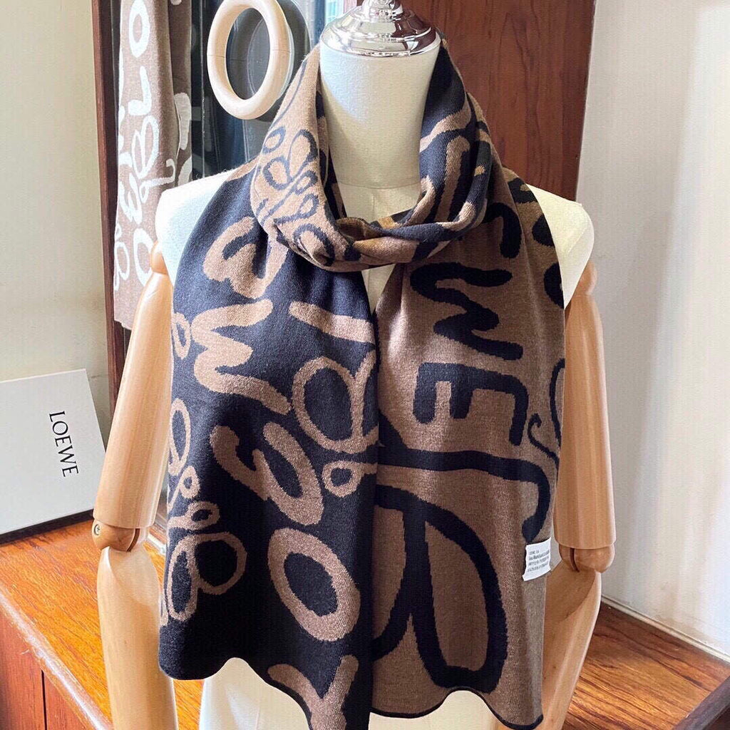 Loewe Scarves Cashmere Knitted Long Scarf L45032