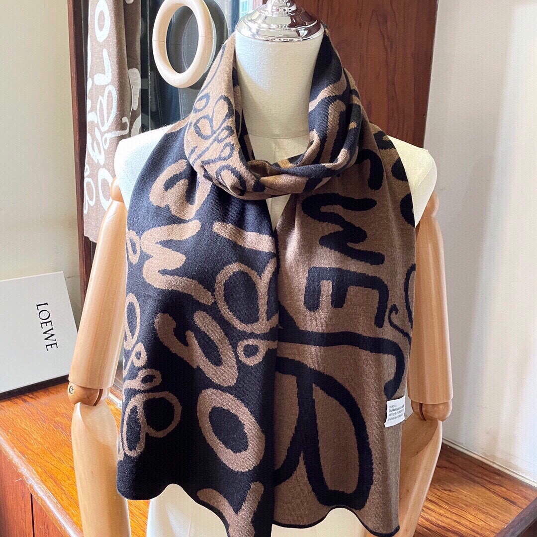 Loewe Scarves Cashmere Knitted Long Scarf L45032