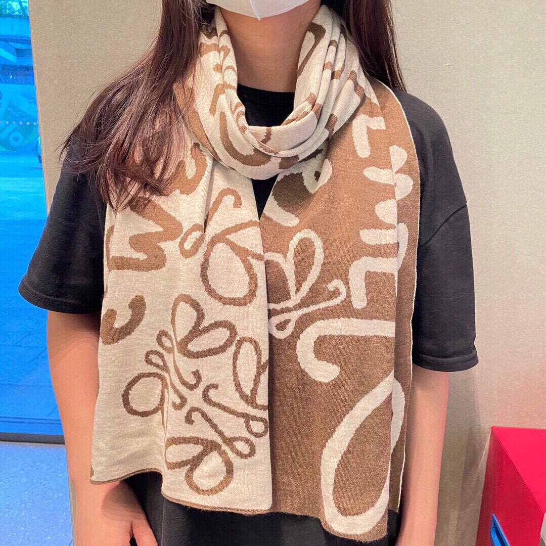 Loewe Scarves Cashmere Knitted Long Scarf L45033