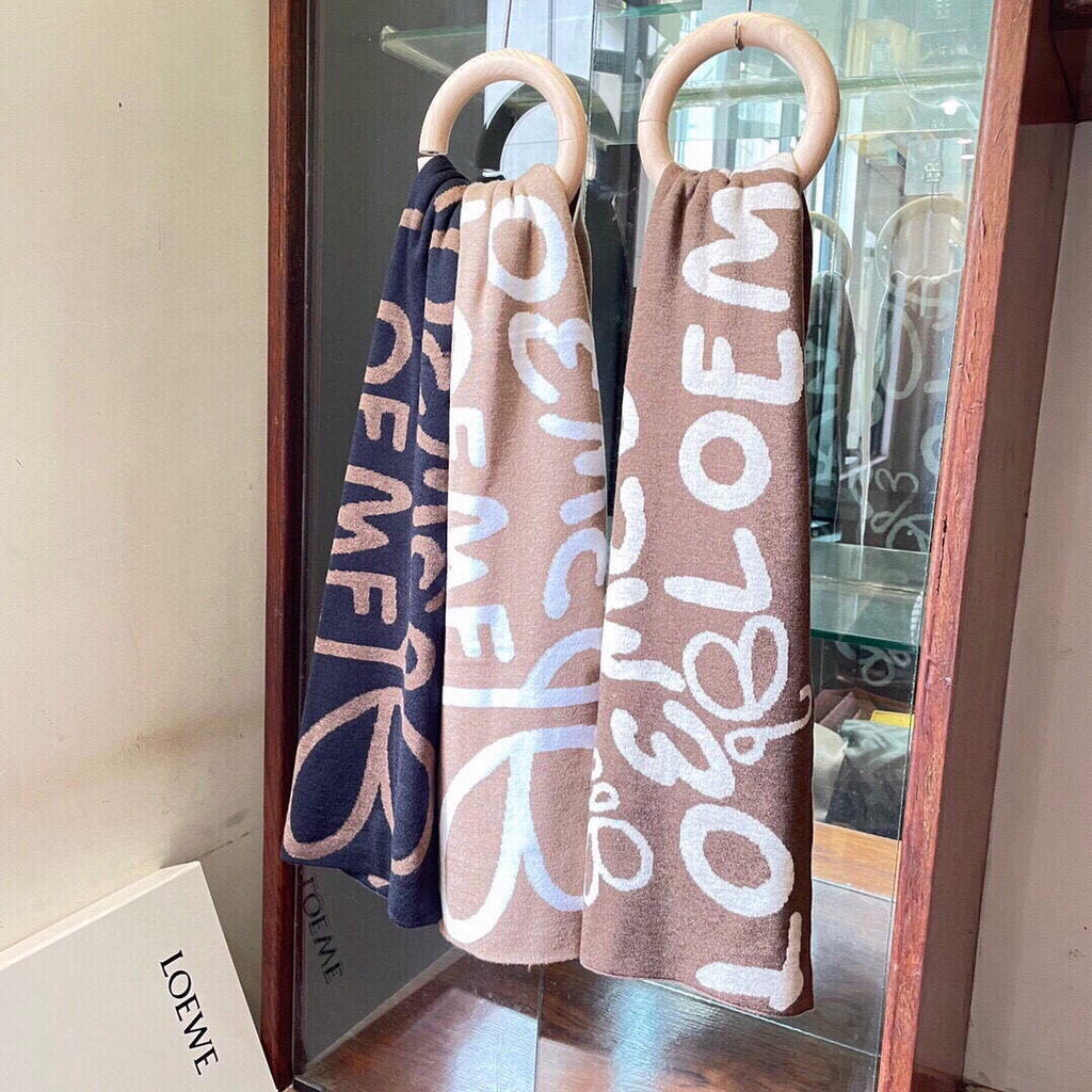 Loewe Scarves Cashmere Knitted Long Scarf L45033