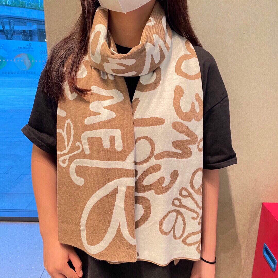 Loewe Scarves Cashmere Knitted Long Scarf L45034