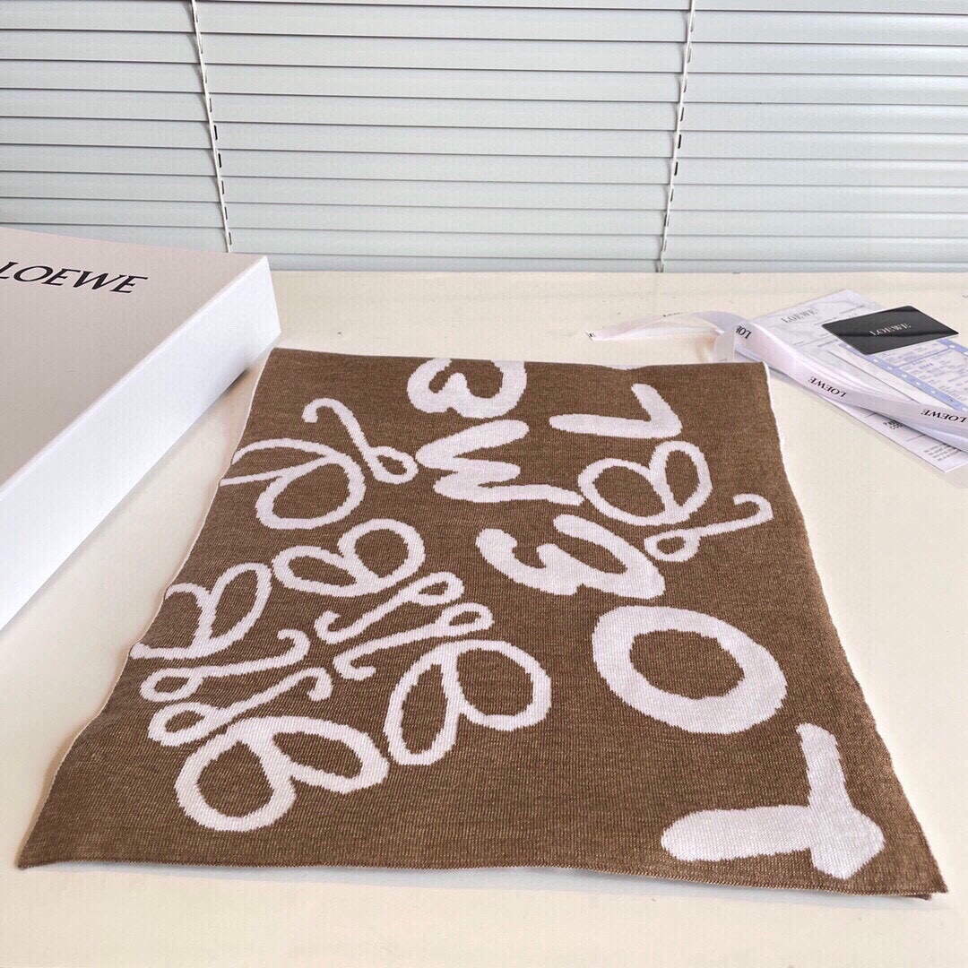 Loewe Scarves Cashmere Knitted Long Scarf L45034