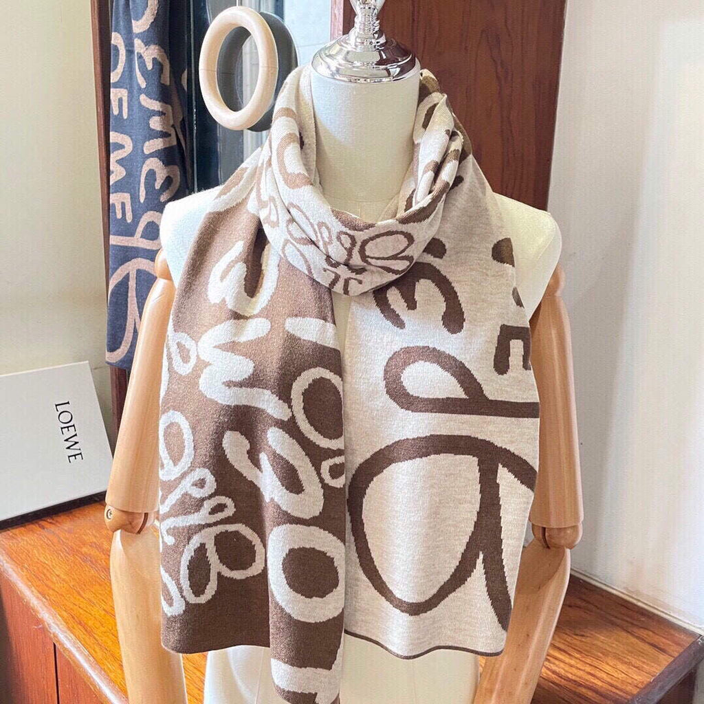 Loewe Scarves Cashmere Knitted Long Scarf L45034