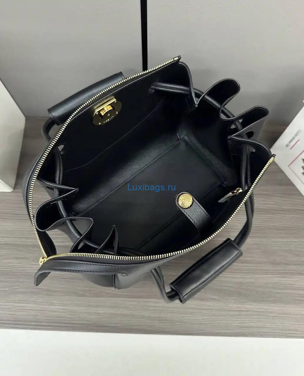 Loewe Mini crossbody camera bag in satin calfskin C565R41X05 Black