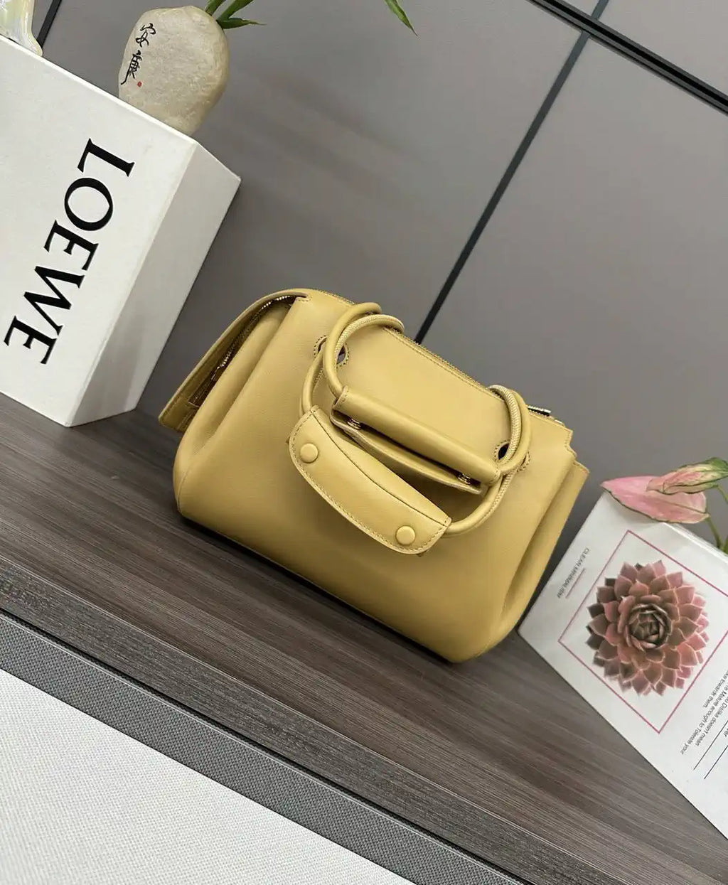 Loewe Small Madrid bag in supple calfskin AANBAB2X01 Yellow