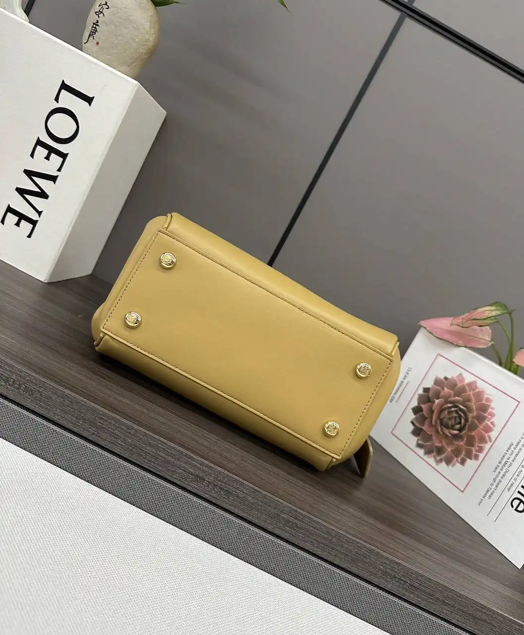 Loewe Small Madrid bag in supple calfskin AANBAB2X01 Yellow