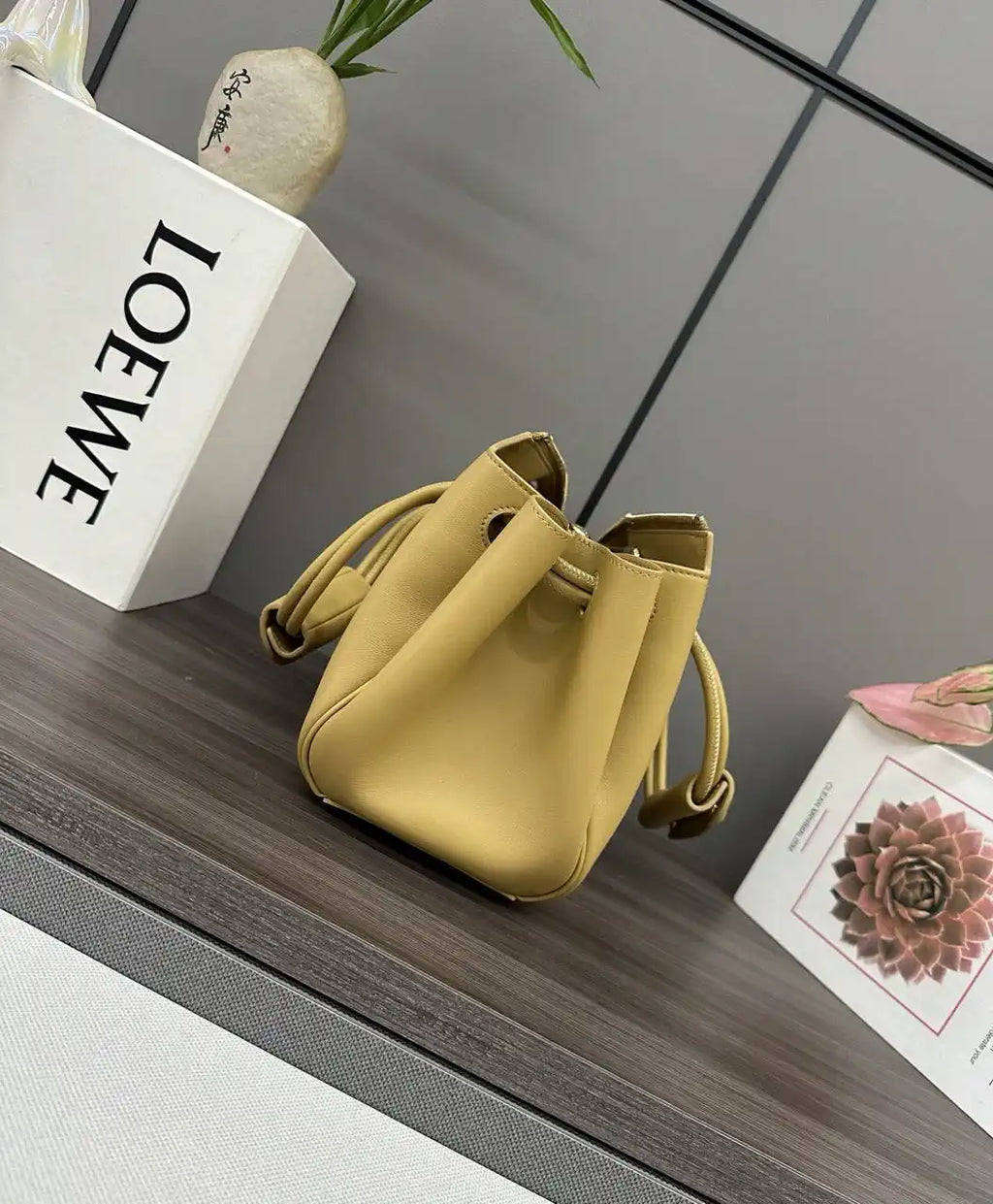 Loewe Small Madrid bag in supple calfskin AANBAB2X01 Yellow